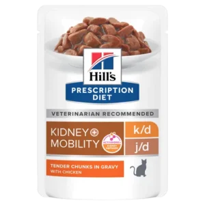 Hill’s Prescription Diet k/d Mobility Chicken Kidney Care Pouch — pour chats (visuel indicatif du produit)