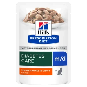 Hill’s Prescription Diet m/d Chicken Glucose Management Pouch — pour chats (visuel indicatif du produit)