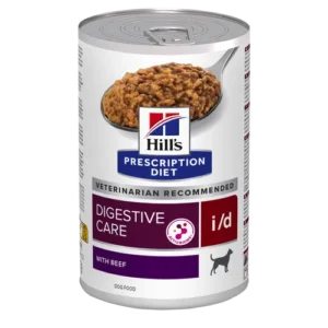 Hill’s Prescription Diet i/d Beef Digestive Care Canned — pour chiens (visuel indicatif du produit)