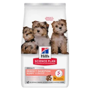 Hill’s Science Plan Puppy Perfect Digestion Small & Mini Dry — pour chiens (visuel indicatif du produit)