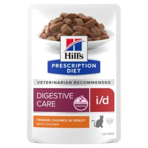 Hill’s Prescription Diet i/d Chicken Digestive Care Pouch — pour chats (visuel indicatif du produit)