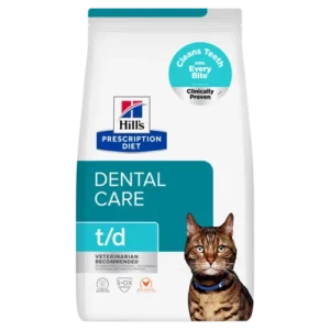 Hill’s Prescription Diet t/d Dental Care Dry — pour chats (visuel indicatif du produit)