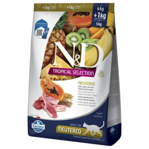 Farmina N&D Tropical Selection Adulte Stérilisé agneau pour chat — pour chats (visuel indicatif du produit)