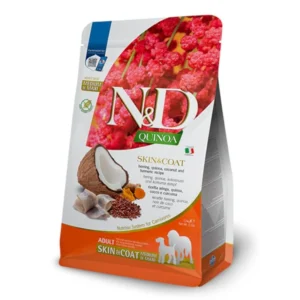 Farmina N&D Quinoa Adult Skin & Coat hareng, curcuma pour chien — pour chiens (visuel indicatif du produit)