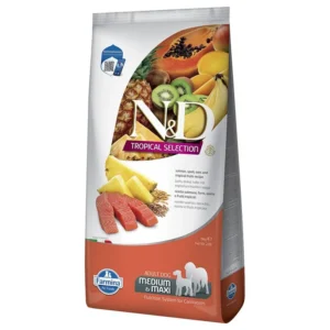 Farmina N&D Dog Tropical Selection Adult Medium/Maxi au saumon — pour chiens (visuel indicatif du produit)