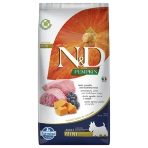 Farmina N&D Pumpkin Adult Mini agneau & myrtilles pour chien — pour chiens (visuel indicatif du produit)