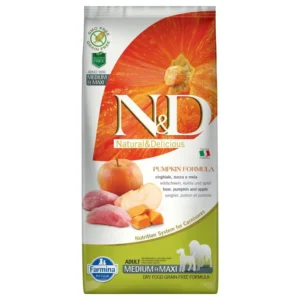 Farmina N&D Adult Medium & Maxi potiron, sanglier, pomme pour chien — pour chiens (visuel indicatif du produit)