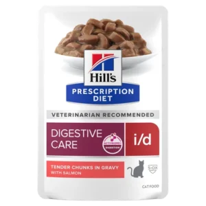 Hill’s Prescription Diet i/d Salmon Digestive Care Pouch — pour chats (visuel indicatif du produit)