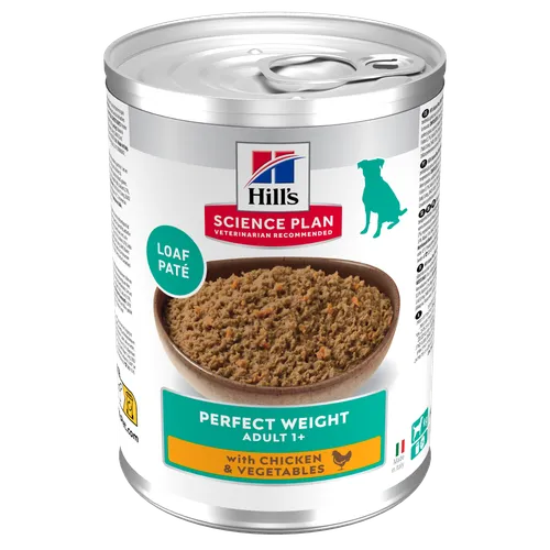 Hill’s Science Plan Adult Perfect Weight Chicken Vegetable Entree Canned — pour chiens (visuel indicatif du produit)
