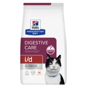 Hill’s Prescription Diet i/d Digestive Care Dry — pour chats (visuel indicatif du produit)