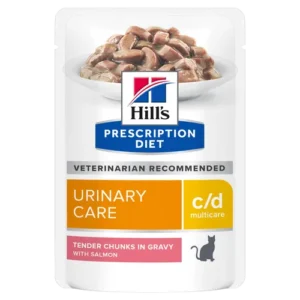 Hill’s Prescription Diet c/d Multicare Salmon Urinary Care Pouch — pour chats (visuel indicatif du produit)