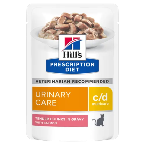 Hill’s Prescription Diet c/d Multicare Salmon Urinary Care Pouch — pour chats (visuel indicatif du produit)