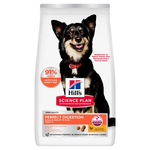 Hill’s Science Plan Adult Perfect Digestion Small & Mini Dry — pour chiens (visuel indicatif du produit)