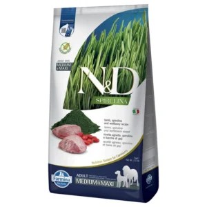 Farmina N&D Dog Spirulina Adult Medium/Maxi à l’agneau — pour chiens (visuel indicatif du produit)