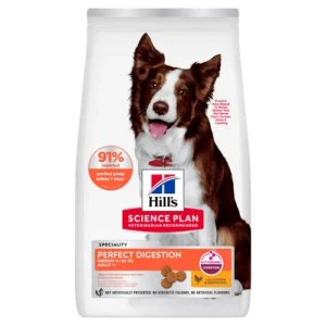 Hill’s Science Plan Adult Perfect Digestion Medium Dry — pour chiens (visuel indicatif du produit)
