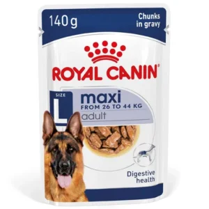 Royal Canin Maxi Adult Chunks In Gravy — pour chiens (visuel indicatif du produit)