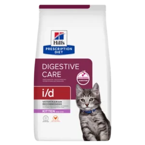 Hill’s Prescription Diet i/d Kitten Chicken Digestive Care Dry — pour chats (visuel indicatif du produit)
