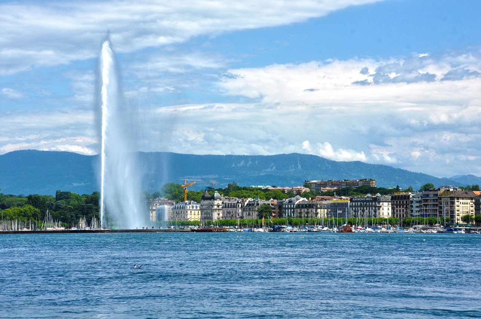 Genève, le lac Léman et le Jet d’eau
