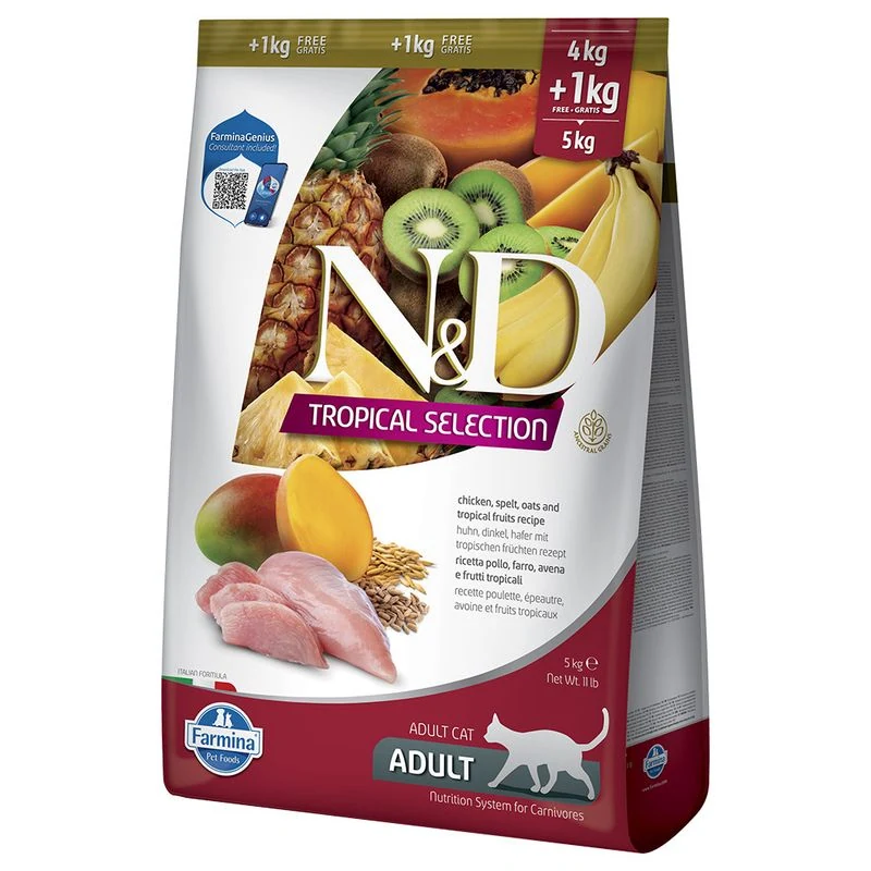 Farmina N&D Tropical Selection poulet pour chat — pour chats (visuel indicatif du produit)