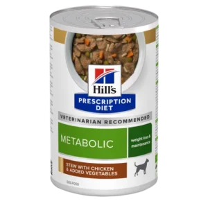 Hill’s Prescription Diet Metabolic Vegetable Chicken Stew Weight Management Canned — pour chiens (visuel indicatif du produit)