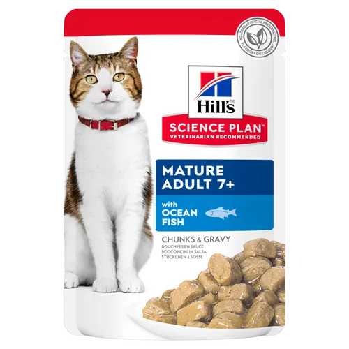 Hill’s Science Plan Mature Adult 7 Ocean Fish Pouch — pour chats (visuel indicatif du produit)