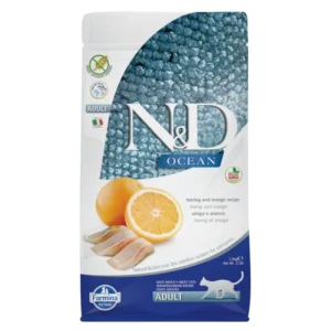 Farmina N&D Ocean sans céréales hareng & orange Adult pour chat — pour chats (visuel indicatif du produit)