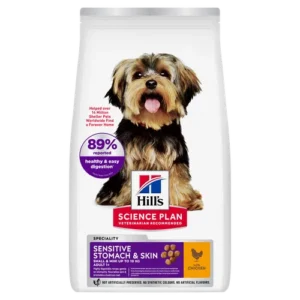 Hill’s Science Plan Adult Sensitive Stomach Skin Small & Mini Chicken Dry — pour chiens (visuel indicatif du produit)