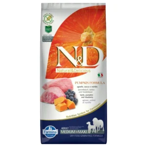 Farmina N&D Adult Medium/Maxi agneau, potiron & myrtilles pour chien — pour chiens (visuel indicatif du produit)