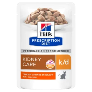 Hill’s Prescription Diet k/d Chicken Kidney Care Pouch — pour chats (visuel indicatif du produit)