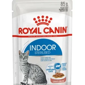 Royal Canin Indoor Sterilized Morsels In Gravy — pour chats (visuel indicatif du produit)